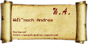 Wünsch Andrea névjegykártya