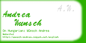 andrea wunsch business card